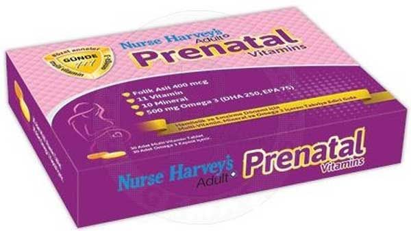 Nurse Harveys Adult Prenatal Vitamins + Kapsül